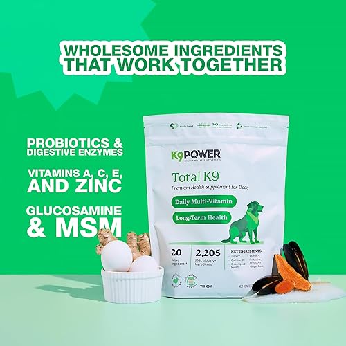 Miniatura 6 de K9 Power Total K9 para perros de 1 libra - Apoya la salud de las articulaciones - Aumenta la función inmunológica - Mejora la fuerza muscular -