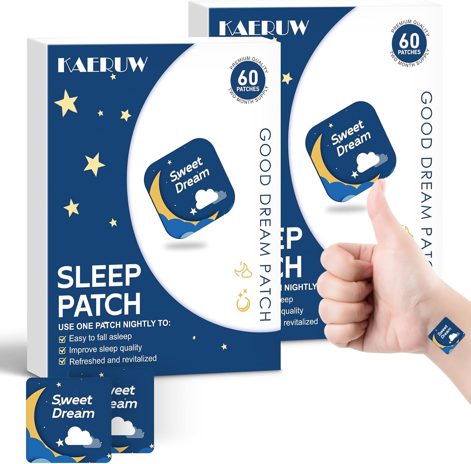 Sleep Patches for Adults Extra Strength Insomnia | Natural Patch of Magnesium and Sour Cherry Extract,Plant-Based Sleep Support, Easy to use, Suitable for Both Men and Women | 2 Box 120 Patches | HH11