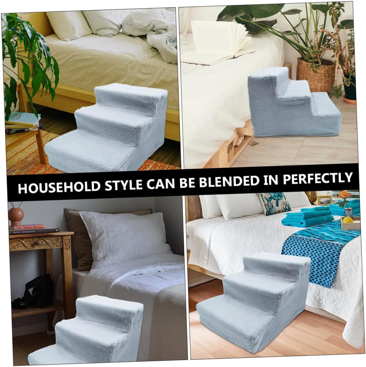 Stable Dog Stairs Cat Steps Dog Ramps for Bed Easy to Carry Pet Ladder for Travel