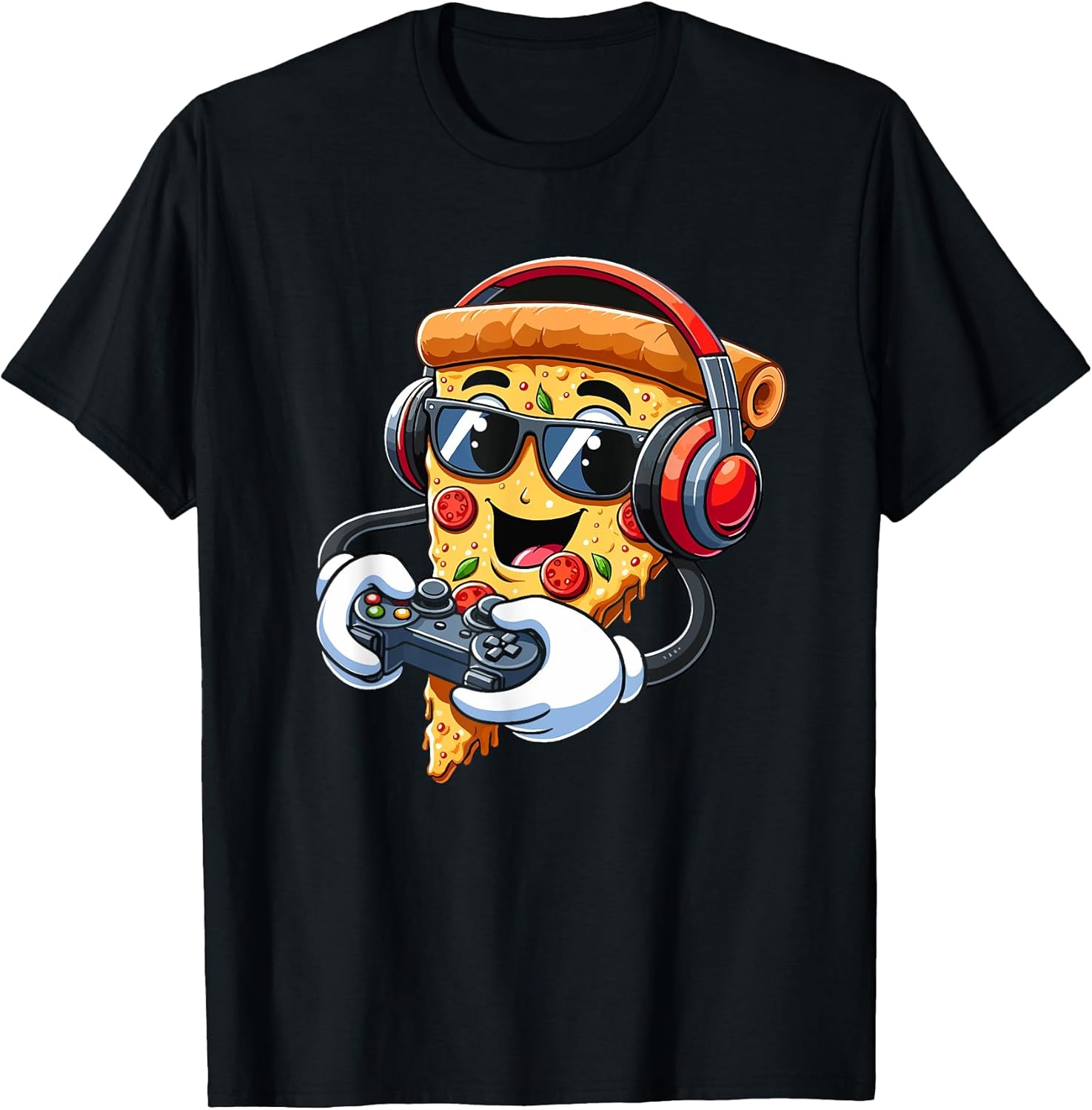 Gamer Pizza Video Gaming Boy Enthusiast Gamer Teen T-Shirt