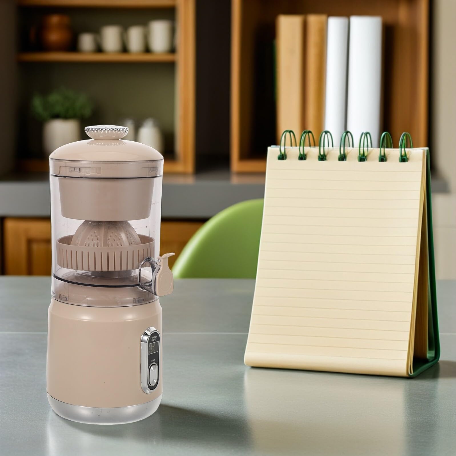 Exprimidor Portátil de Naranjas Extractor Eléctrico de Zumo Exprimidor Compacto Multifuncional para Frutas Naturales para Desayunos Casa