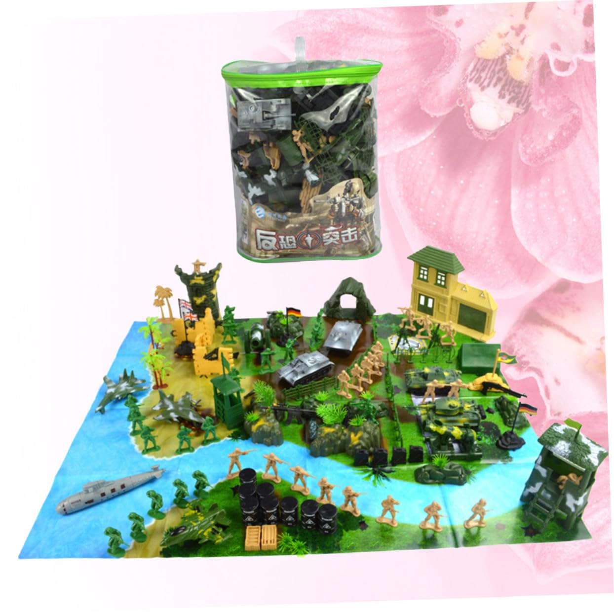 Uonlytech 130 Piezas Modelos Militares para Simulación Mesa Juguetes Duraderos para Incluye Soldados y Tanques para Juego Educativo y Recreativo