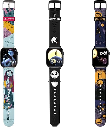 Bandas de reloj inteligente Nightmare Before Christmas  Producto oficial compatible con todos los tamaños y series de Apple Watch reloj no incluido