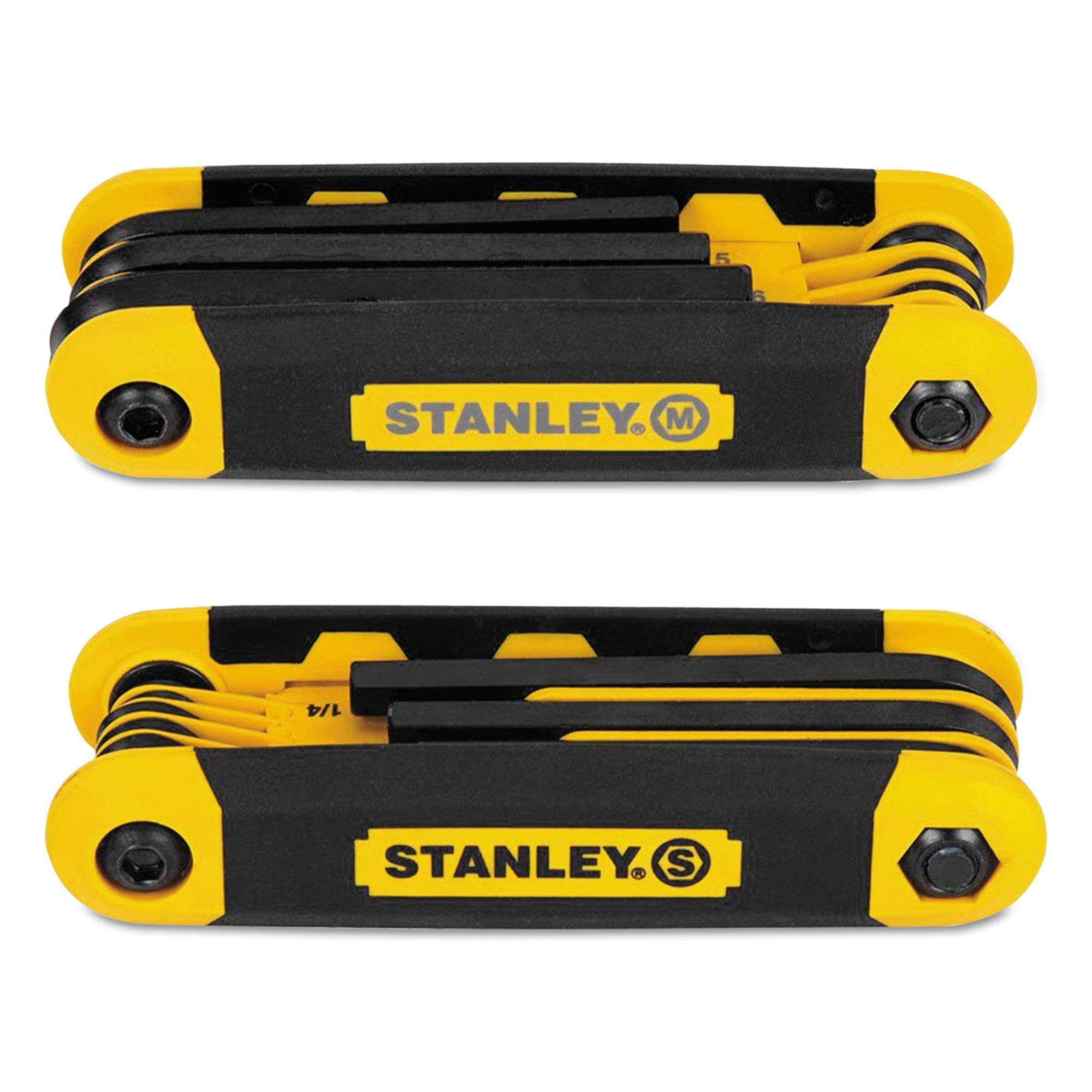 Stanley Black, Yellow Stht71839 Folding Metric And Sae Hex Keys, 2-Pack