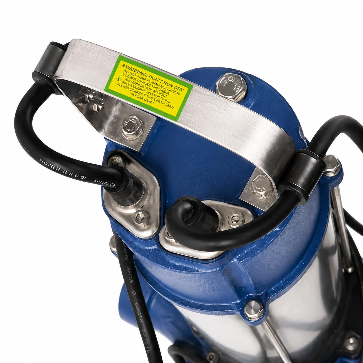 Ampika Pompa fecale con frantoio e galleggiante QW-1300DF per acque sporche, pompa di immersione per acque reflue 1300 W, 18 300 l/h, altezza di azionamento max. 5 m