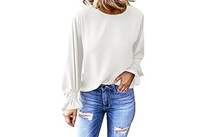 Women's Long Sleeve Chiffon Ruffle Autumn Tops