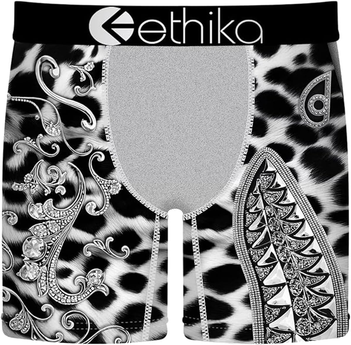 Ethika Men's Mid Boxer Brief, Extended Length, 4-Way Stretch with Signature | Waistband. Designed with a shorter mid-length fit. Engineered to prevent pull-down and gathering for consistent comfort.