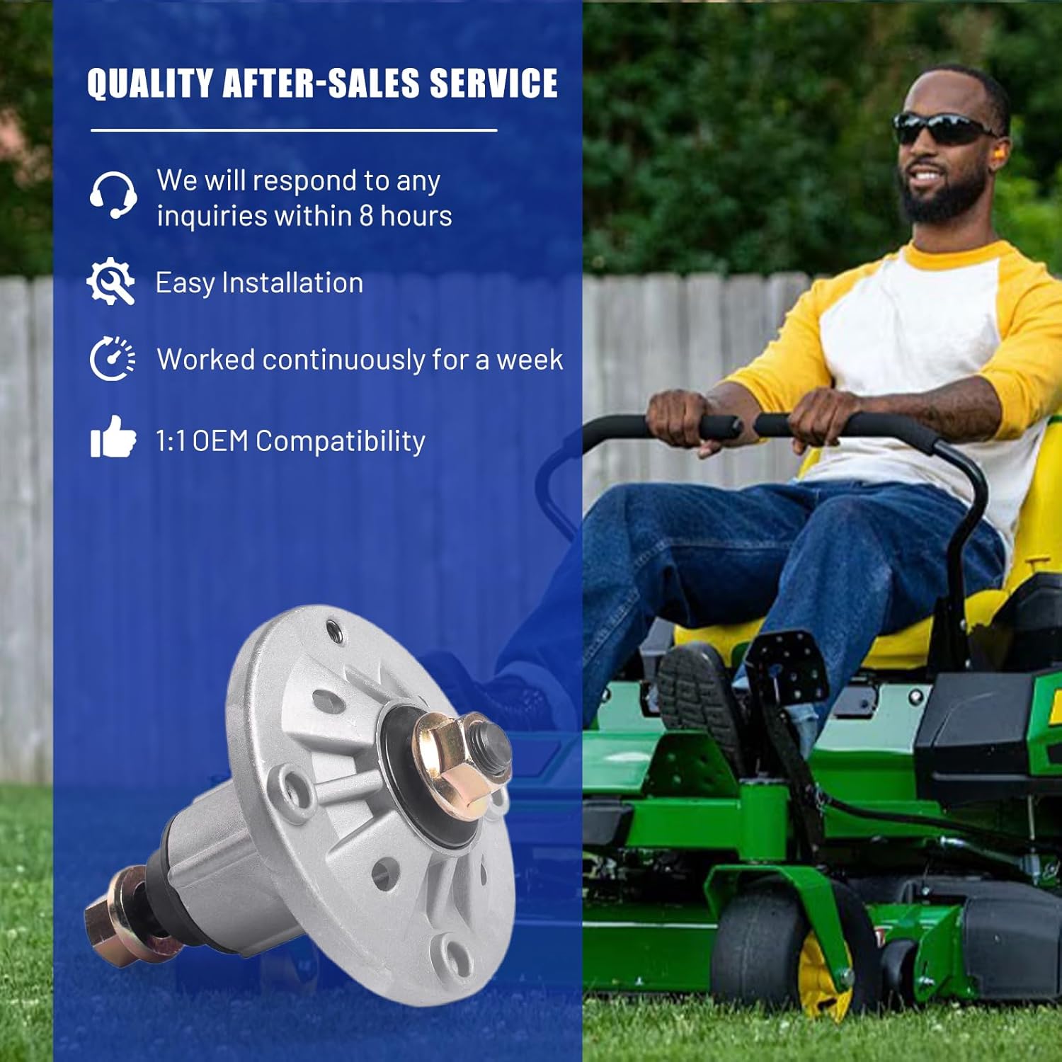 GY21099 Mower Deck Spindle fit for John Deere,Blade Spindle Assembly GY21099 fit for 54 Inch Edge Mower Decks 190C LA150 LA175 G110 E180 D170(1pack)