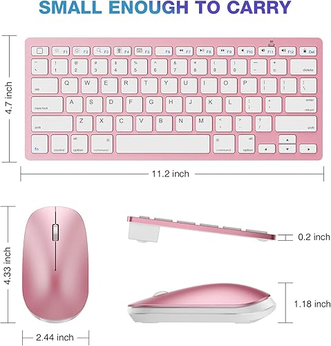 Miniatura 3 de OMOTON Teclado y mouse Bluetooth para iPad (1098), teclado y mouse inalámbricos compatibles con iPad Pro de 12.911 pulgadas, iPad Air 54 y otros