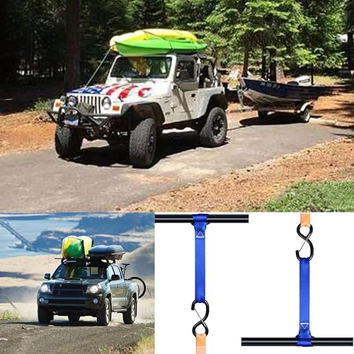 Miniatura 4 de JCHL - Correas de sujeción de lazo suave y resistentes para asegurar ATV, UTV, motocicletas, scooters, motocicletas, bicicletas de montaña, equipo