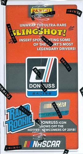 Miniatura 2 de 2018 Donruss Racing NASCAR Factory Sealed Blaster Box 10 packs with 6 cards per pack for a total of 60 cards. 1 autograph or memorabilia card on