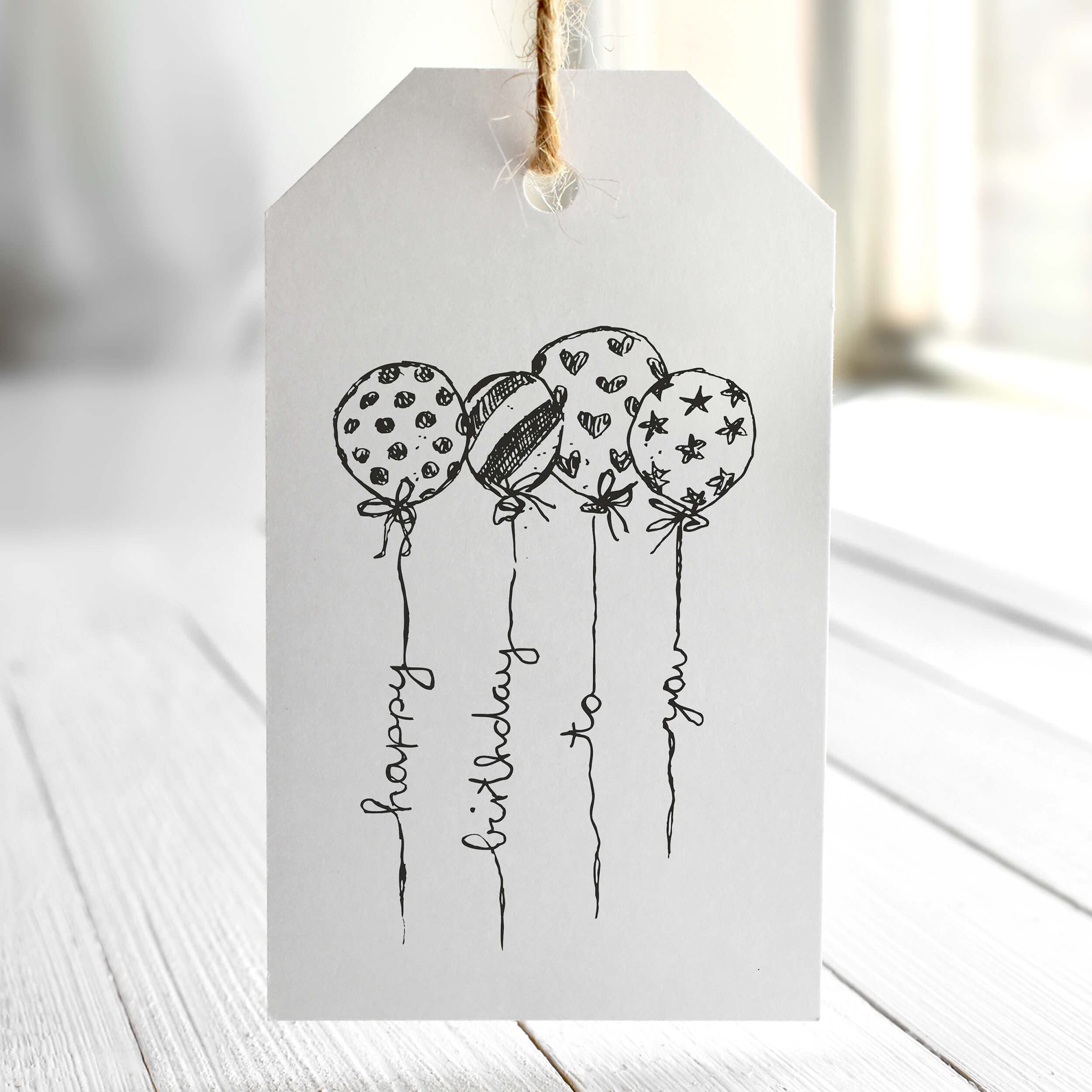 NEWSTAMPS Stempel Luftballons Motivstempel aus Holz & Gummi zum Karten und Geschenke basteln, Holzstempel für Scrapbook, Textilstempel, Deko, Freunde