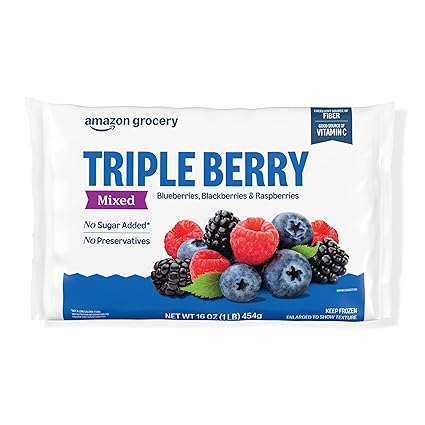 Amazon Grocery, Triple Berry Mix, 16 Oz, Frozen (Previously Happy Belly, Packaging May Vary).