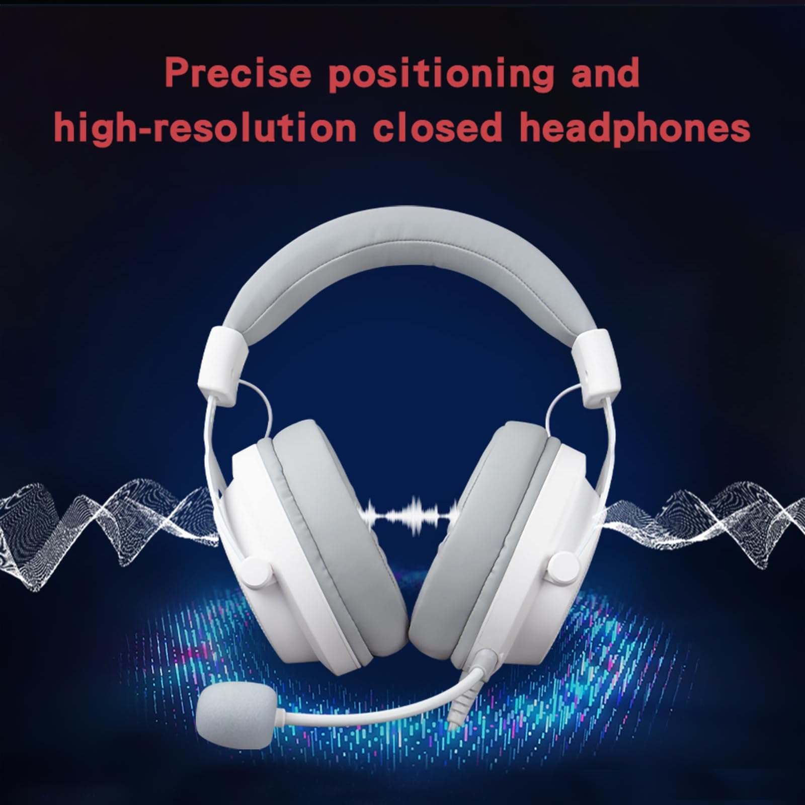 FOXXRAY HAU-37 - Auriculares USB para juegos para PC, auriculares de computadora con micrófono, sonido envolvente 7.1, controladores dinámicos de 50 mm, luz RGB, auriculares con cable para PS4, PS5