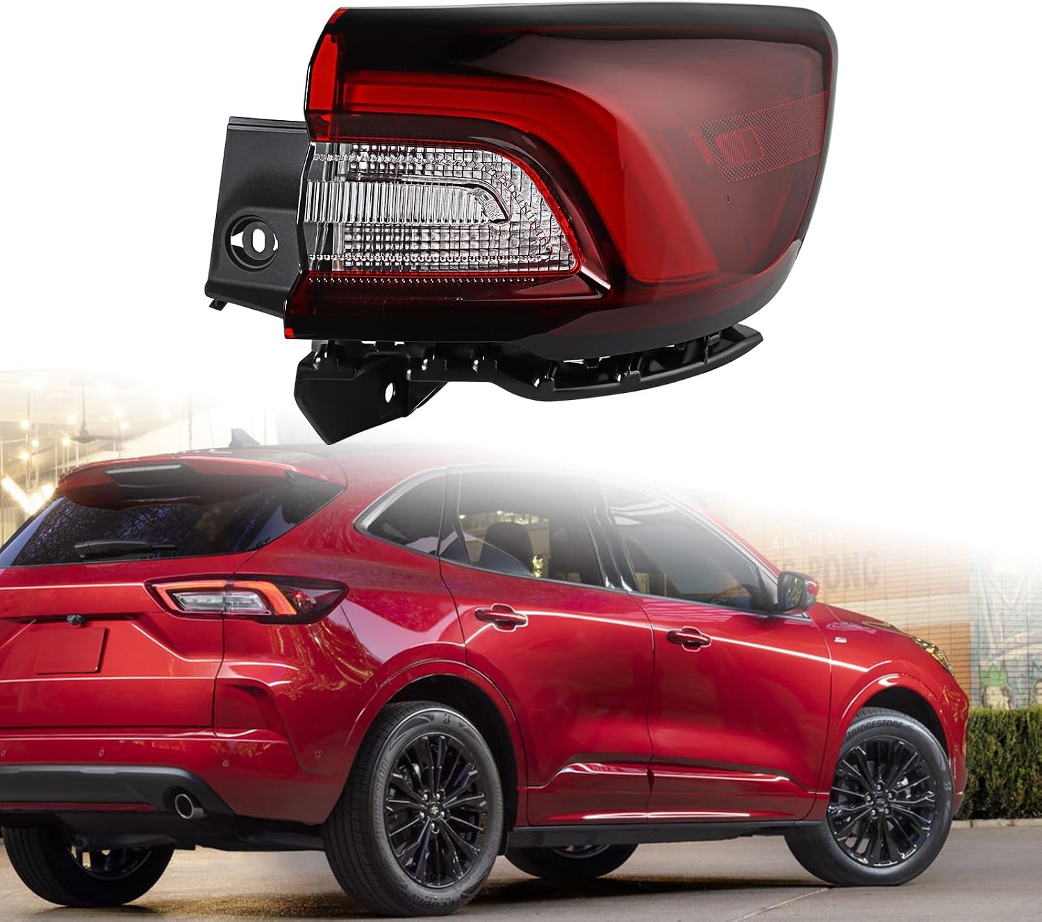 LED Tail Light Assembly for 2023 2024 2025 Ford Escape Taillight Rear Brake Lamp Running Light (PJ6Z-13404-A, FO2805131, Right Outer)
