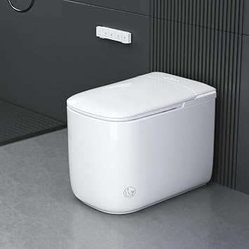 Compact Smart Bidet Toilet with Tank Foam Shield Auto Flush/Lid&Seat