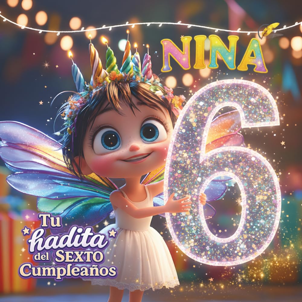 NINA, TU HADITA DEL SEXTO CUMPLEAÑOS: Libro personalizable para niños y niñas de 6 años – Regalo original para el sexto cumpleaños y recuerdo del sexto año de vida.