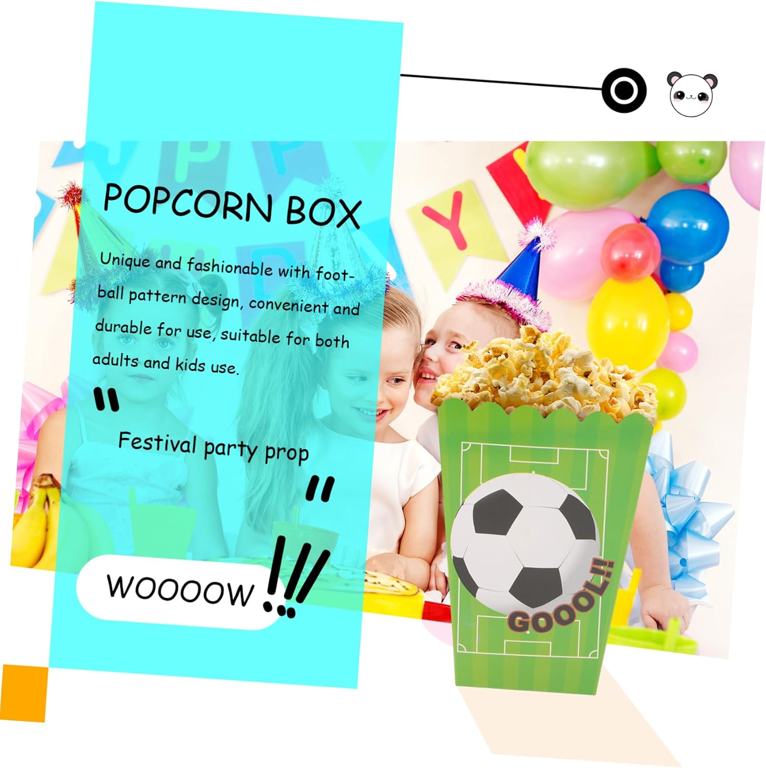30Pcs Soccer Birthday Party Popcorn Boxes Popcorn Buckets and Containers for Party Treats for Popcorn Themed Events and Movie
