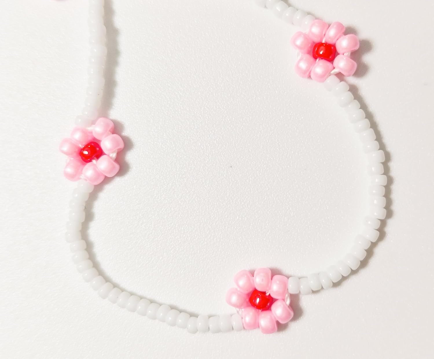 Colorful beaded necklaces for women,Flower Boho Bead Choker Necklace,Beach Necklace 14K Gold Plated,Summer Handmade Jewelry Gifts,handmade necklace for girls (pink) - Image 6