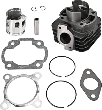 Cylinder Big Bore Kit with 10mm Piston Pin Compatible with Yamaha Jog Zuma 2 Stroke 50cc for Minarelli 1E40QMB Racing Scooter Engine Parts