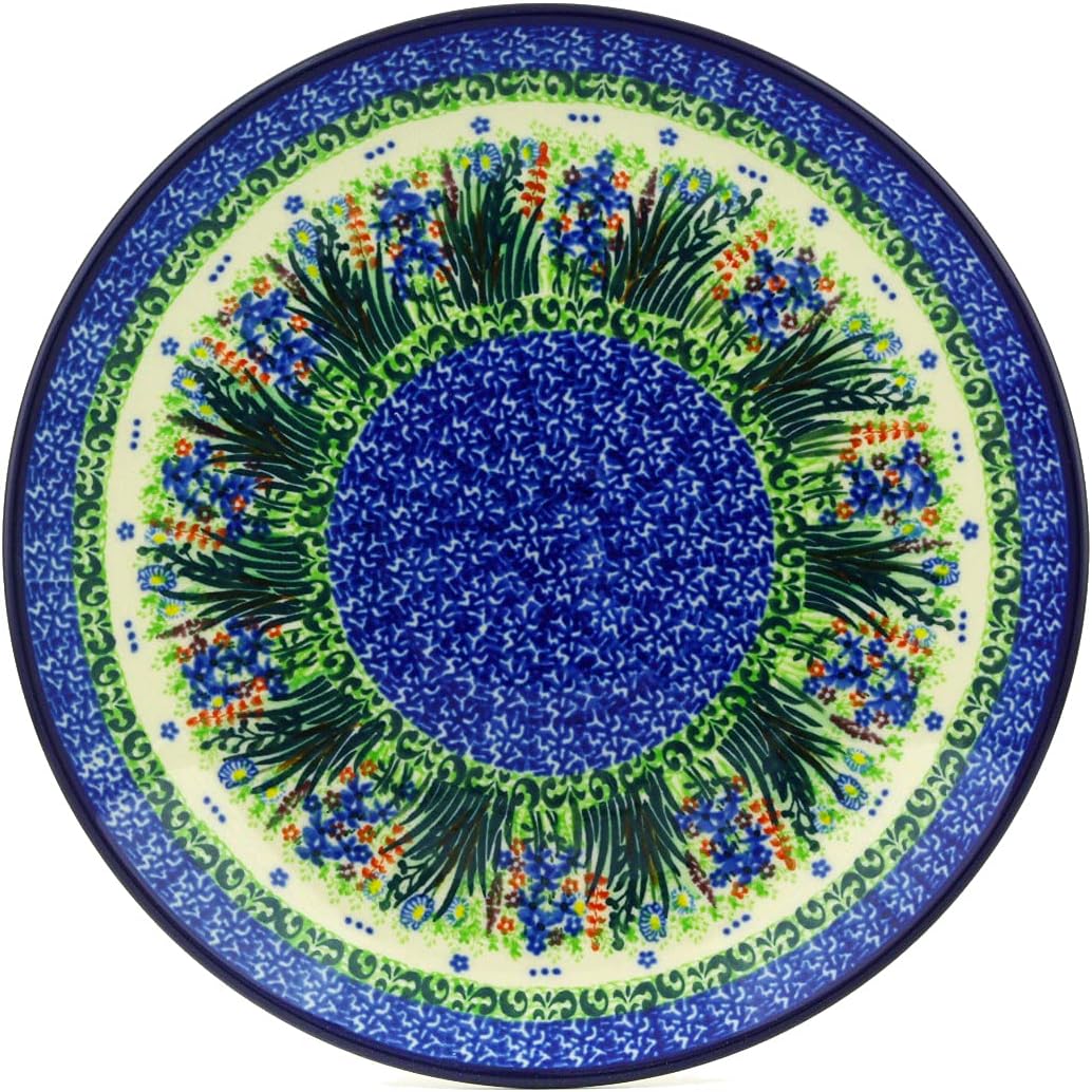 Polmedia Polish Pottery Dinner Plate 10½-inch (Lakeside Blooms)