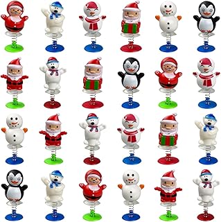 QINGQIU 24 PCS Christmas Jumping Popper Toys for Kids Boys Girls Christmas Stocking Stuffers Party Favors Gifts Games