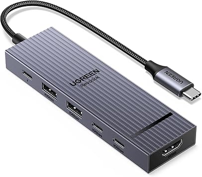 UGREEN Revodok Pro 106 10Gbps Hub USB C HDMI 4K 60Hz Adaptador Ladron Tipo C 3.2 Gen 2 PD 100W Carga Docking Station Compatible con MacBook Pro Air M3 M2 M1, iPad, iPhone 17 Pro MAX Air, Galaxy S25