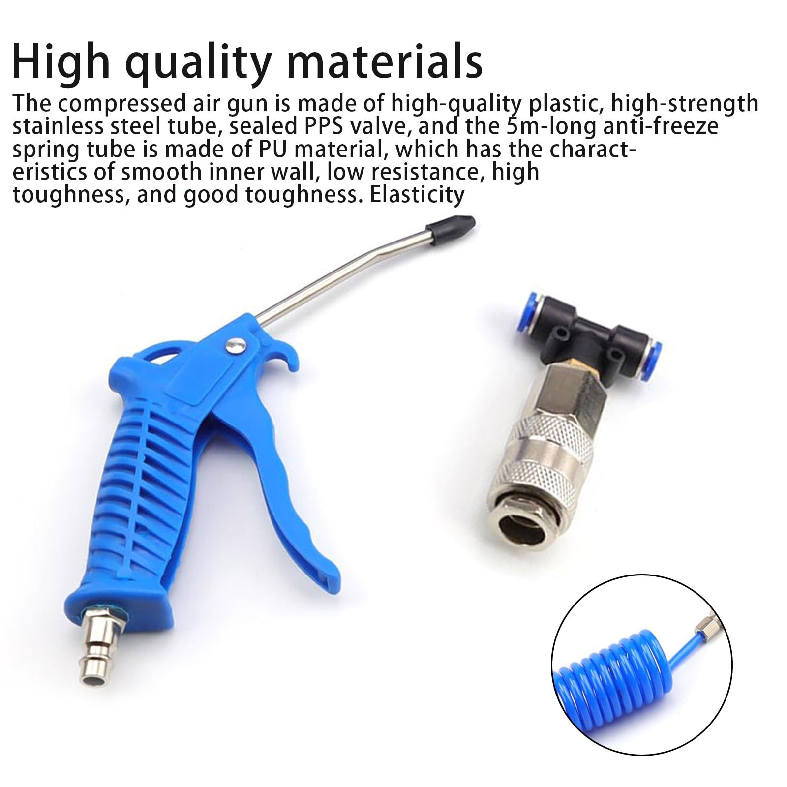 Pistola Ad Aria Compressa Con Tubo 5 Metri - Per Pulizia Auto, Computer E Mobili - Foto 9