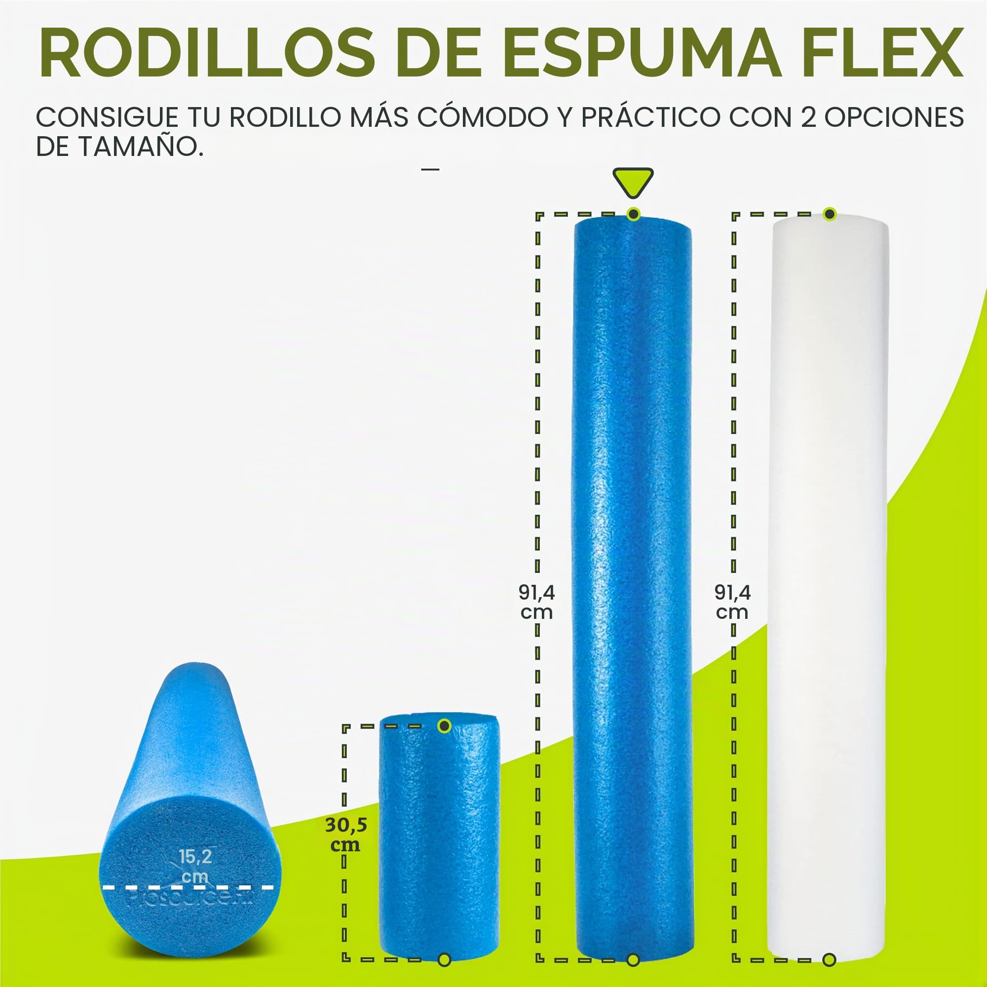ProsourceFit Flex Foam Rollers & Half-Round Foam Rollers 12” & 36” for Muscle Massage, Physical Therapy, Core & Balance Exercises Stabilization, Pilates