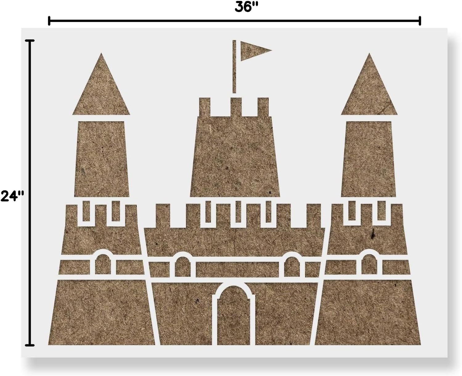 Sand Castle Stencil - Paint Stencils, Durable for Crafting Beautiful Home Accents, Spray Paint Stencils
