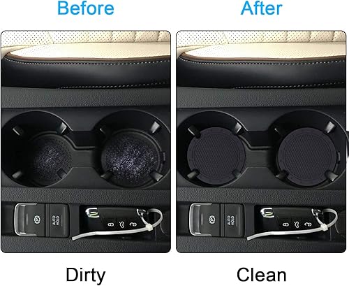 Miniatura 5 de Wisdompro - Posavasos para automóvil, paquete de 4 posavasos de PVC para automóvil, antideslizantes, universales, accesorios interiores de