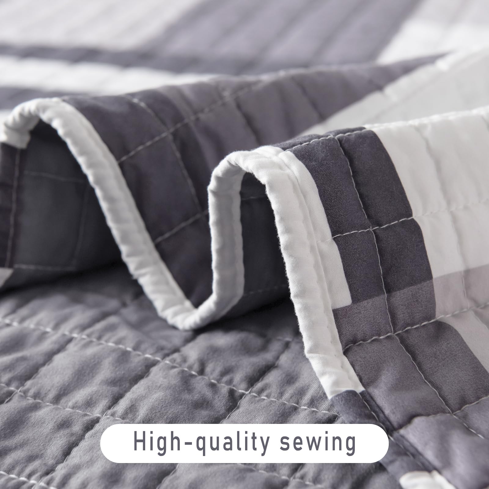 WOLTU 2 X Bedsprei tweepersoons Spreien quilt patchwork omkeerbaar gewatteerde 150x200cm,Blauw Wit BD12m01-2 WOLTU 2 X Bedsprei tweepersoons Spreien quilt patchwork omkeerbaar gewatteerde 150x200cm,Blauw Wit BD12m01-2