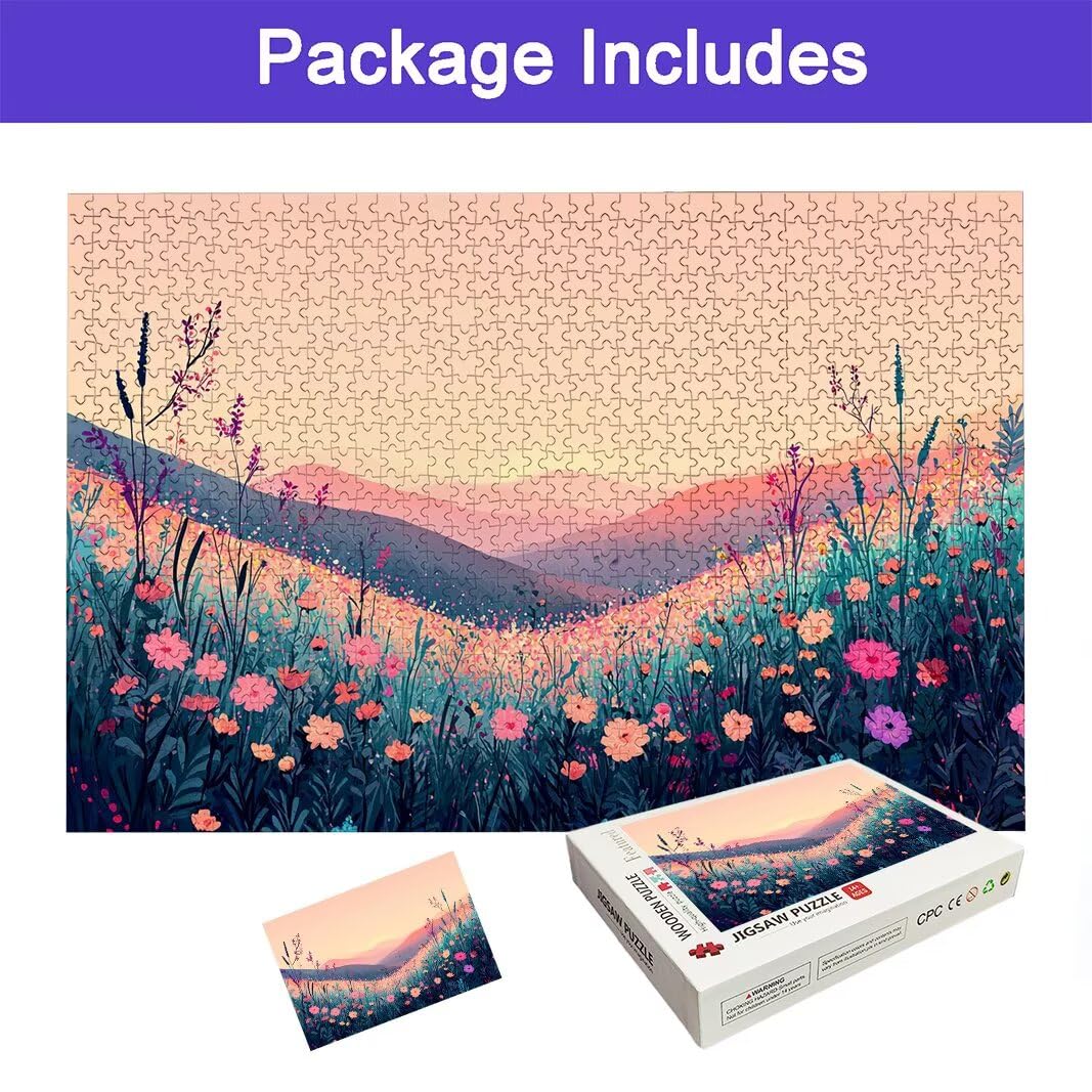 Puzzle 5000 Teile, Landschaft Puzzle 5000 Teile Erwachsene, Wiese Holzpuzzle Erwachsene für Heimunterhaltung, EIN Herausforderndes Rätsel, Puzzlespiele für Die Ganze Familie, Deko Wohnzimmer, -7457