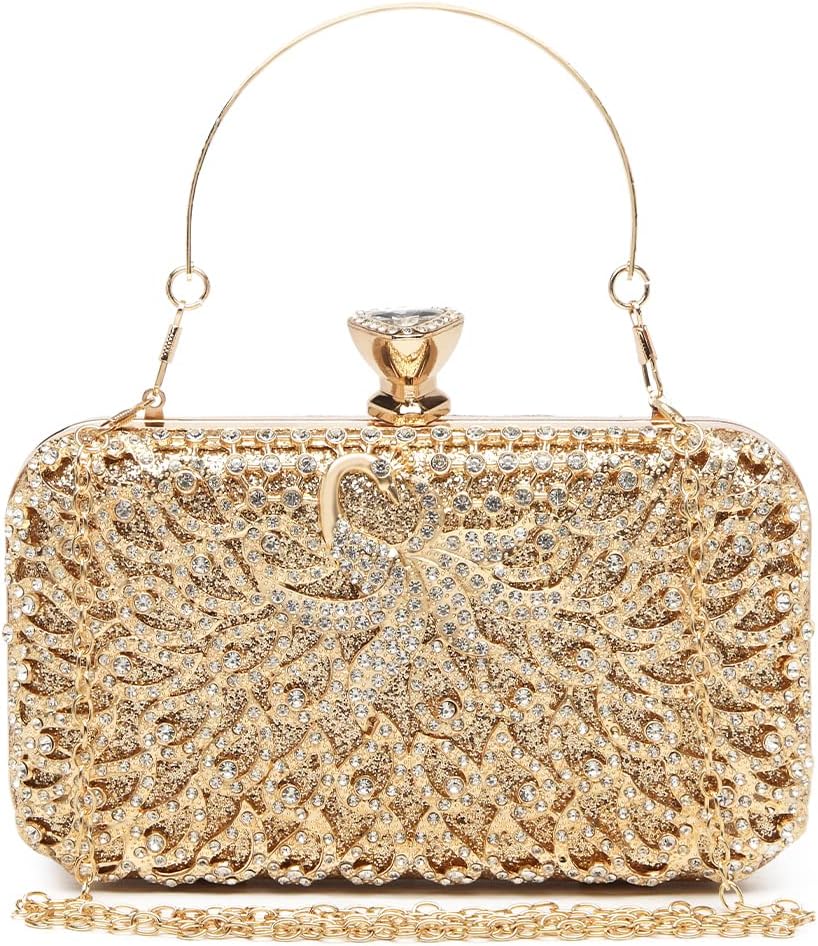 Clutch Bags for Women Hard Shell Clutches Beading Dinner Bags Ladies Pures Evening Handbags With Detachable Chain