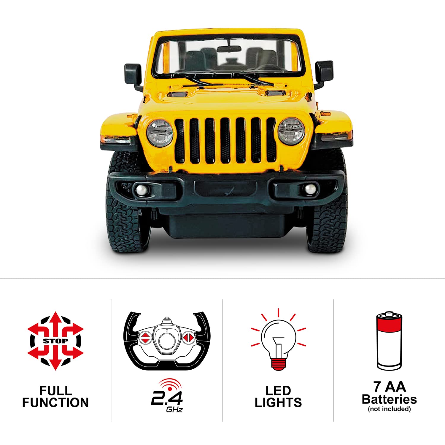 Mondo Motocyk, JEEP WRANGLER JL, model w skali 1:14, prędkość do 10 km/h, zabawka dla dzieci 63607