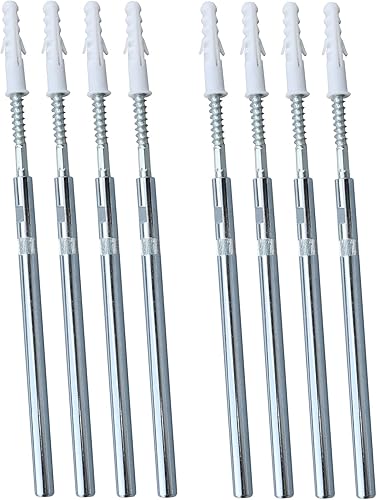 Miniatura 6 de MY MIRONEY Soporte flotante para estante de 8 piezas, soporte de soporte invisible de metal, soportes de pared ocultos, 0.39 x 6.5 pulgadas