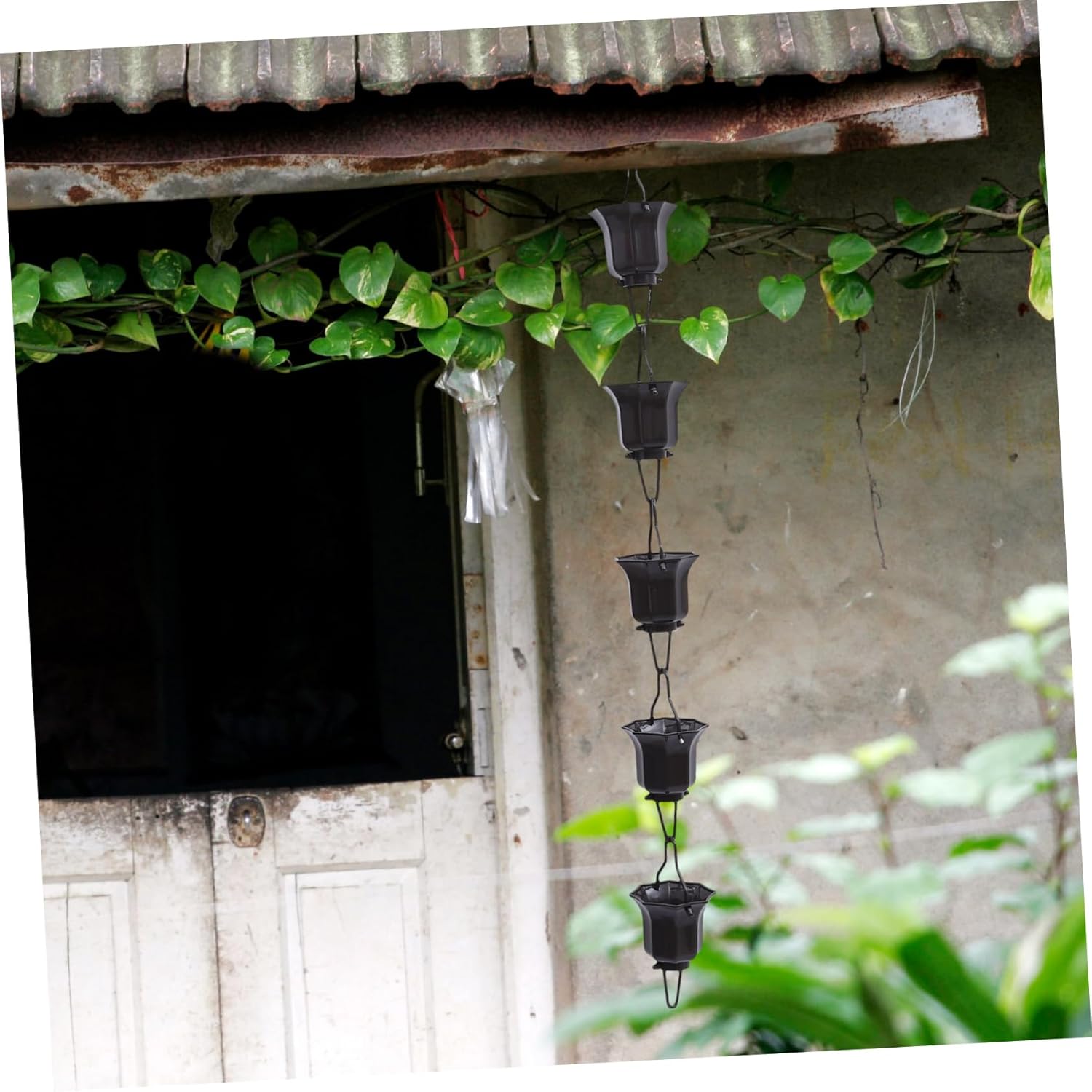 Rain Chain for Downspout Decorative Lotus Cup Rain Chain Japanese Design