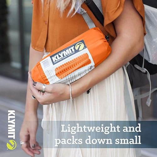 Miniatura 5 de Klymit Static V - Colchoneta inflable para acampar, cama de aire ligera para senderismo y mochilero, 2.5 pulgadas de grosor, naranja