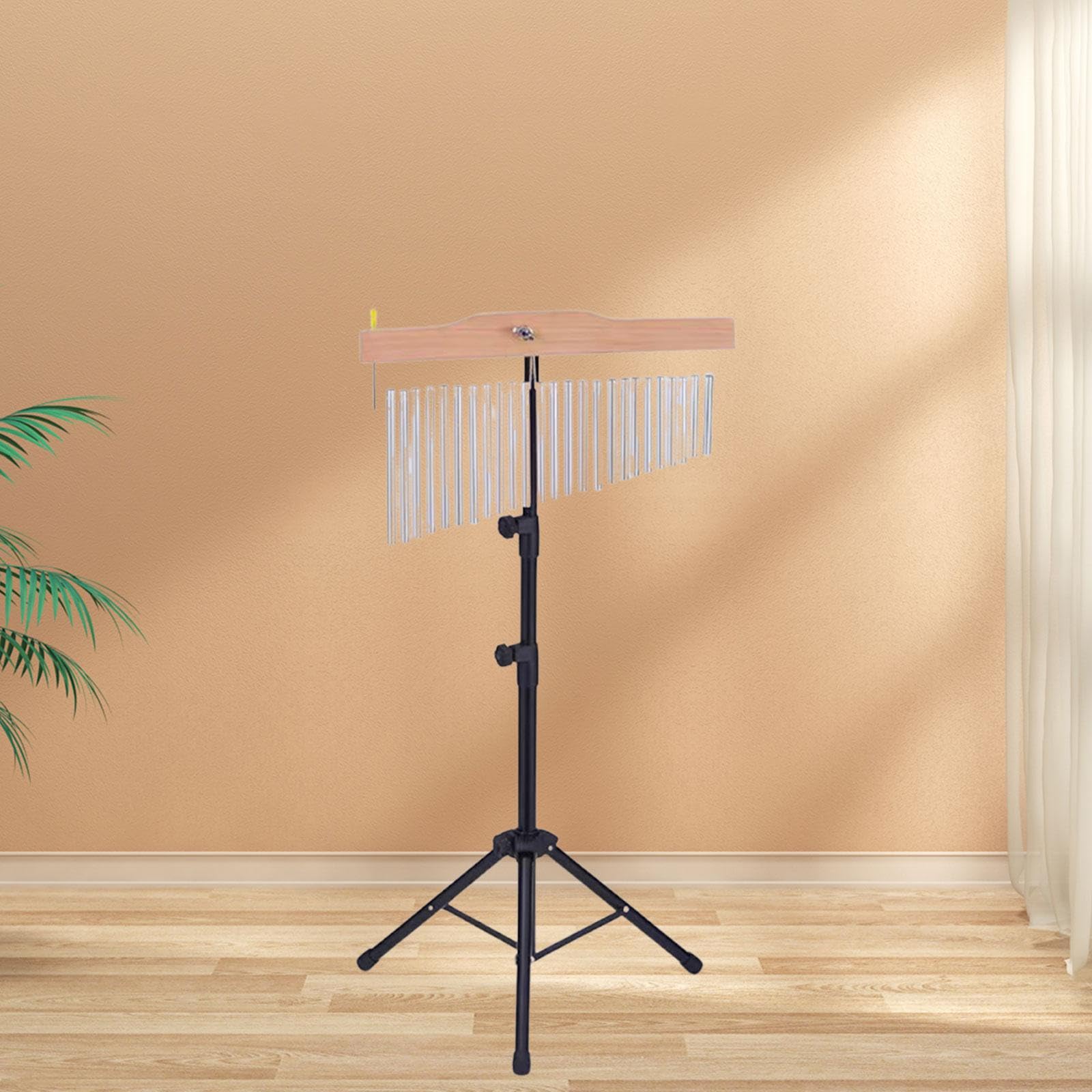 Percussion Windspiel mit Einzelreihigen Klangstäben Aus Holz Und Metall für Helle Töne für Aufführungen Übungen Geschenkideen, 25 Hinweis