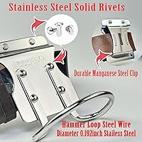 Vista 2 de Soporte para martillo, funda de taladro, funda de martillo de acero inoxidable, soporte de martillo para cinturón de herramientas