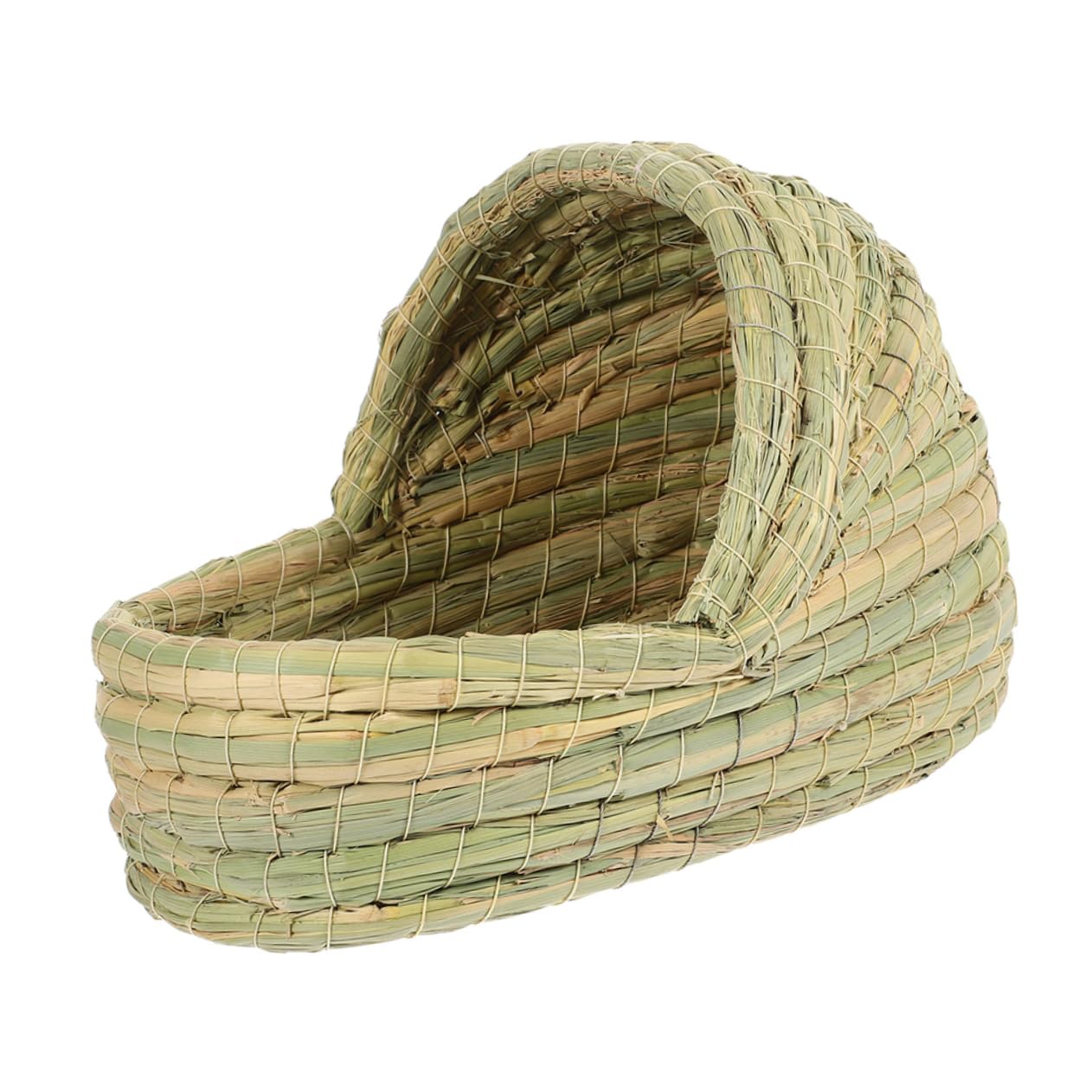 Mipcase Nido de Cría de Paja Tejida Beige para Palomas y Loros | Forma Tejida, Estilo Rústico, para Pequeñas Granjas y Patio Trasero, Favorece la Recolección de Huevos
