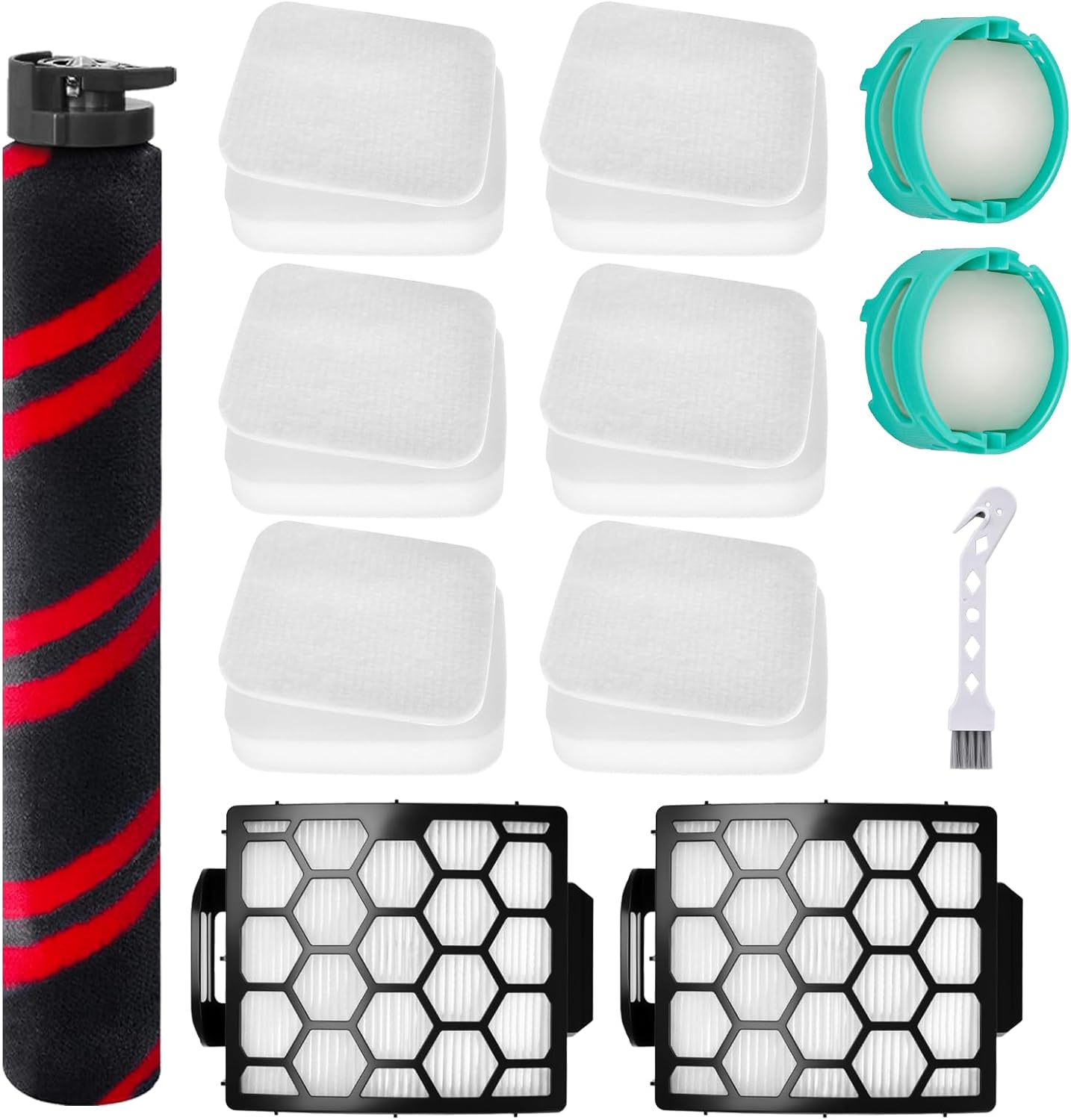 LA702 Brush Roller Filter Replacement Part for Shark Rotator Lift-Away Duo Clean PowerFins LA700 LA701 LA702 LA555 Upright Vacuum Cleaner Accessories,12 Pack