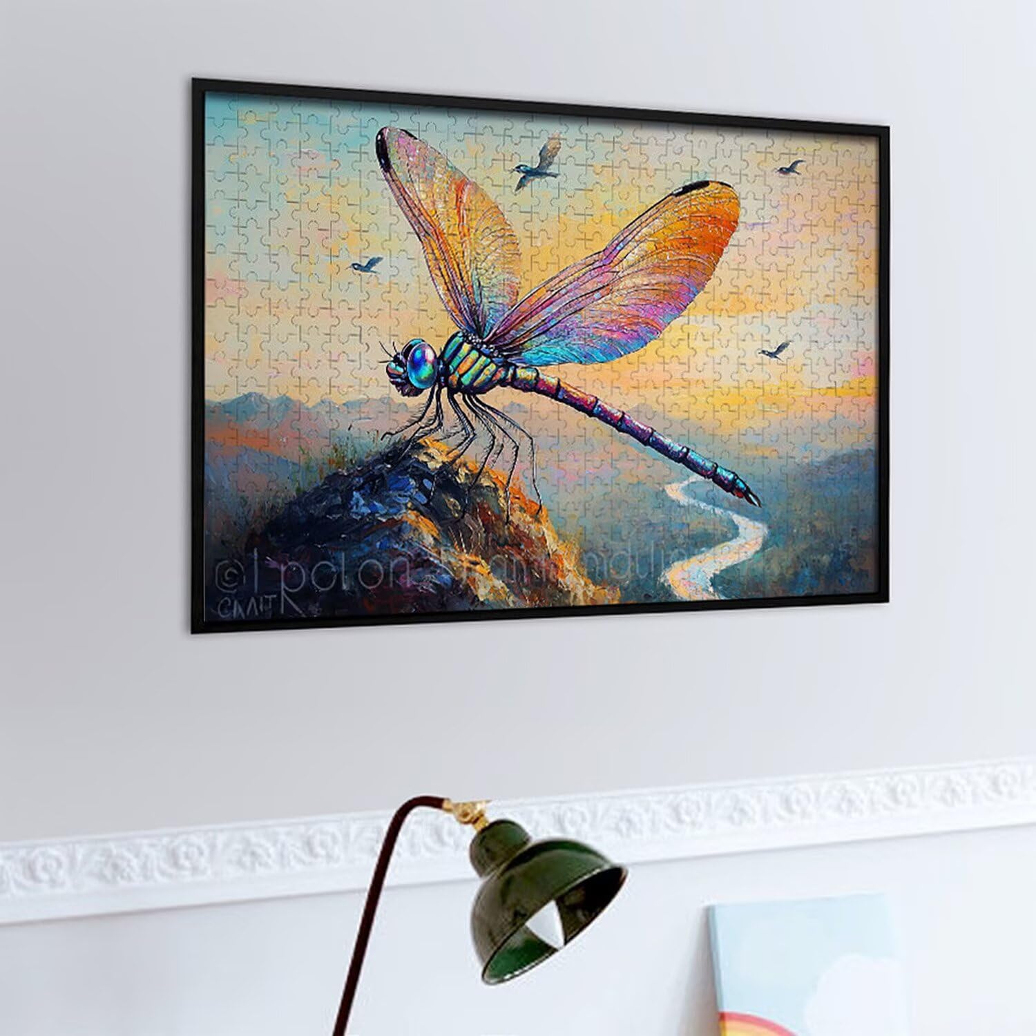 1500 Pezzi di Puzzle, libellula1500 Pezzi di Puzzle per Adulti, Regalo di Anniversario, Regalo di Natale, Decorazione Della Casa, Prevenzione Della Degenerazione Cerebrale Negli Anziani v-681