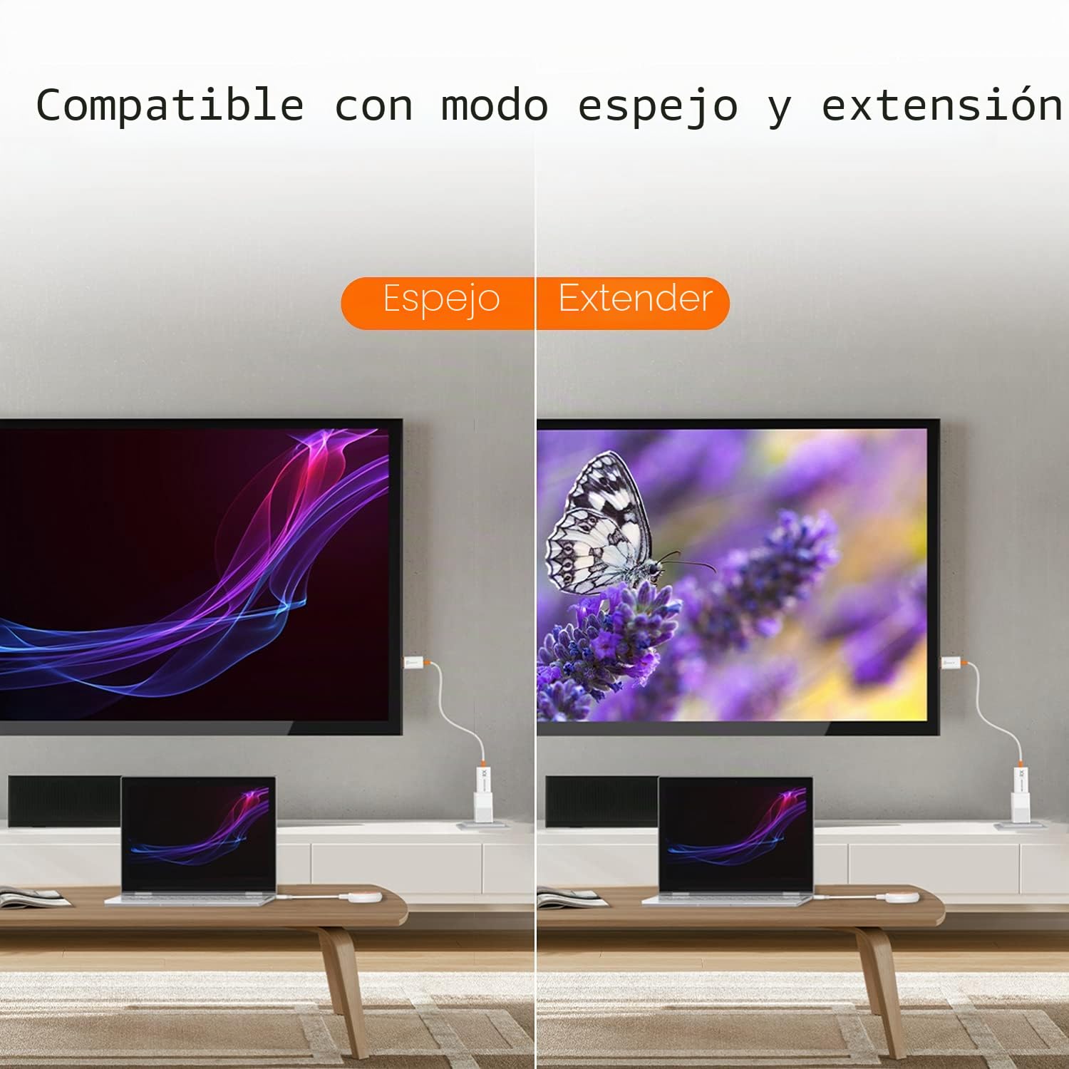 j5create ScreenCast Transmisor y Receptor de Pantalla Inalámbrico USB-C a HDMI, Soporta 1080p, Compatible con MacBook, iPad Pro, ChromeOS, Portátiles USB-C y Android (JVAW62)