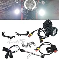 Vista 1 de Kit de luz auxiliar LED con conector compatible con Honda Monkey 125 Z125M Z125MA (2019-actual) (blanco #2)
