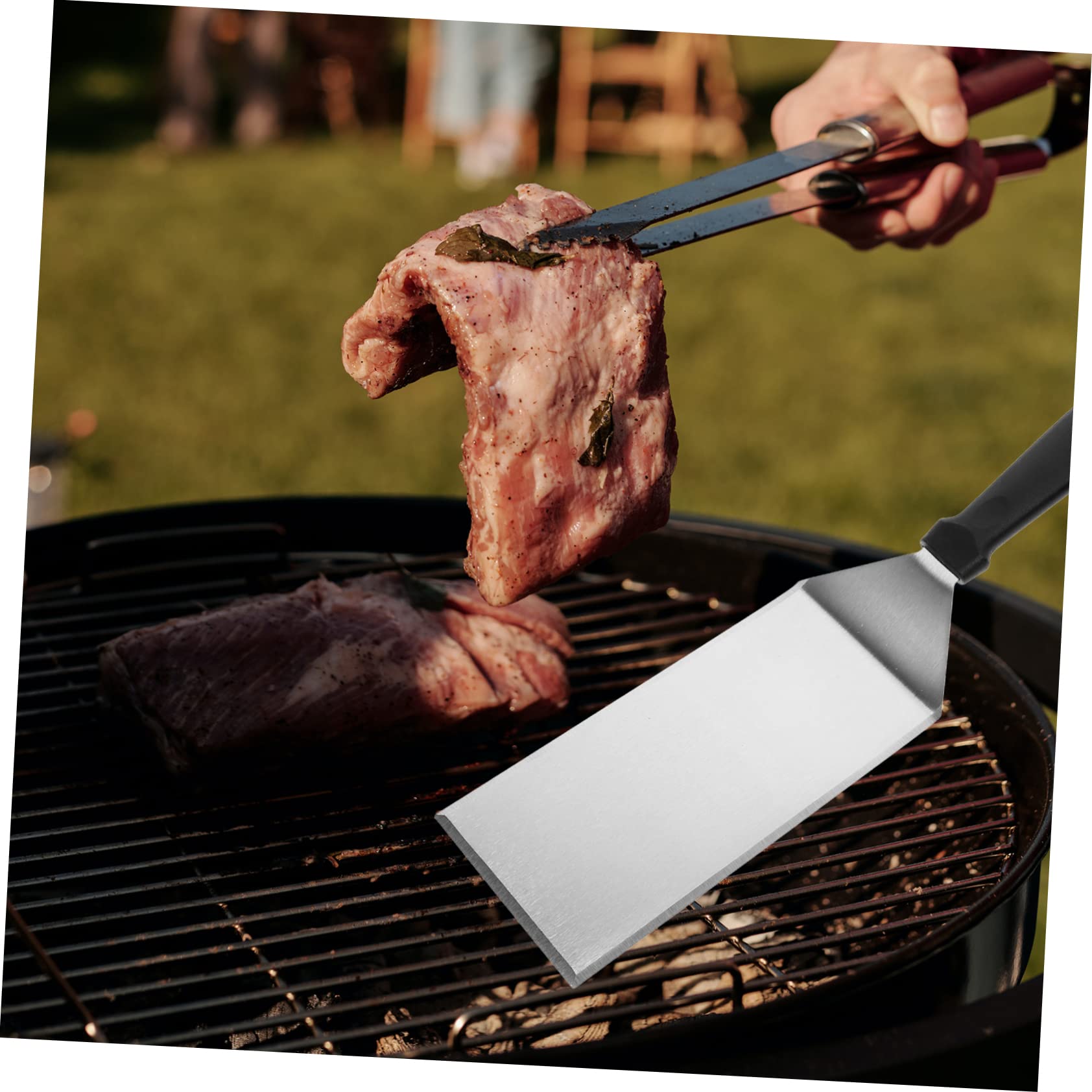 ABOOFAN Spatola per Cucina Facile da Pulire Set 3 Pezzi in Acciaio Inossidabile e Pp Utensile per Barbecue da Tavolo e Pizza