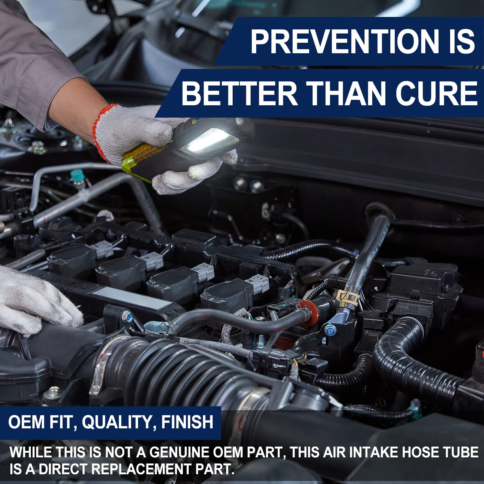 Air Duct Intake Boot Hose Intake Pipe Compatible with 2010-2015 Mini Cooper Countryman Paceman S Clubman Roadster N18 Engine 1.6L 13717627501 13717607778