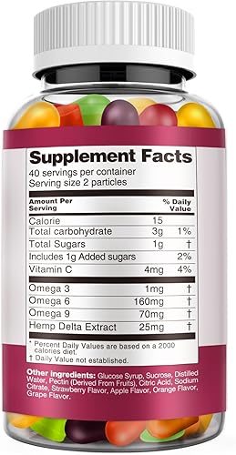 Miniatura 7 de Gomitas de cáñamo de alta potencia extra fortalecidas comestibles con extracto de aceite de cáñamo puro, suplemento de cáñamo orgánico vegano,