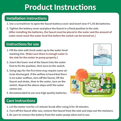 Miniatura 5 de Fregadero de juego con agua corriente, juguete de fregadero de cocina con grifo eléctrico, accesorios de cocina, juguetes flotantes de piscina y