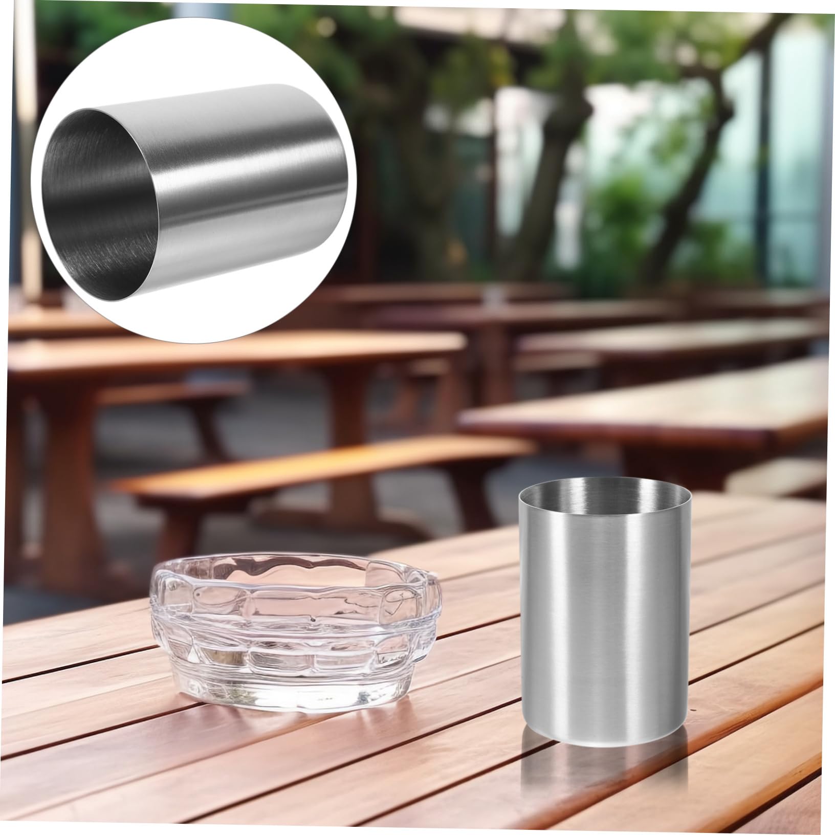 COLLBATH Bicchiere in Acciaio Inossidabile Multiuso per Acqua Birra E Spazzolino Tazza Resistente per Casa Feste E Viaggi